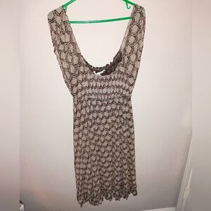 Vintage Women's Max Studio Size Small Brown Patterned Cottagecore Dress